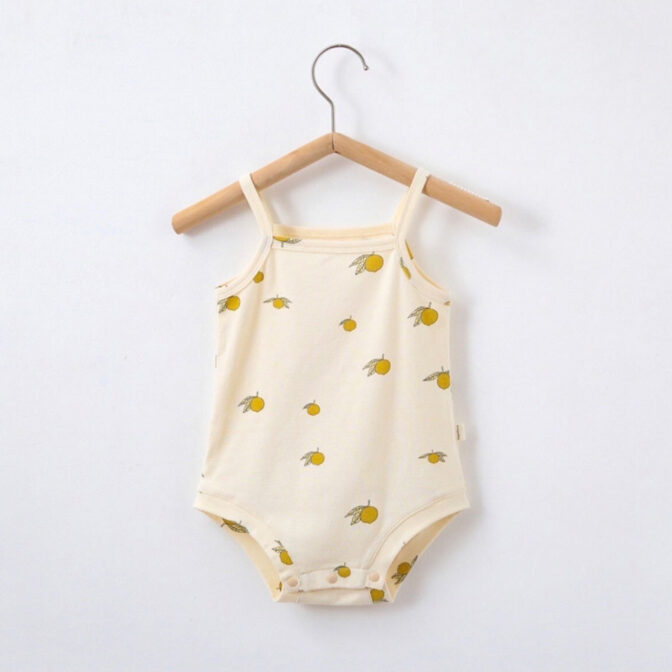 ロンパース　レモン柄