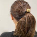 ヘアゴム　ボールヘアゴム　ゴールド