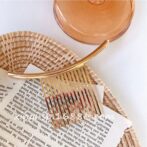 ヘアアクセサリー　コーム　メタルコーム　ゴールド　韓国ヘアアクセサリー