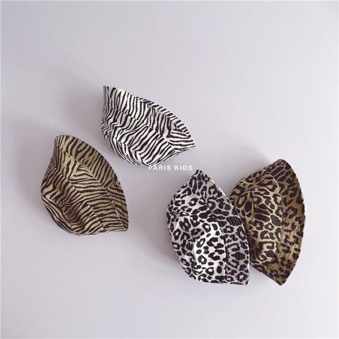 アニマルバケハ　キッズ帽子　ゼブラ柄　レオパード柄　ヒョウ柄　防止　子供用