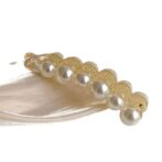 バナナクリップ　パール　ヘアクリップ　韓国　6連パール