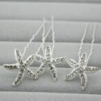 ヘアクリップ　ヘアピン　ヒトデピン　ストーン