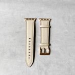 アップルウォッチバンド　ピンクベージュ　アイボリー　革