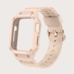 アップルウォッチ　フレームベルト一体型　ベビーピンク　ピンク　カバー　マット