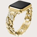 Apple Watch ベルト　アップルウォッチベルト　キラキラ　ステンレス　ストーン　ゴールド