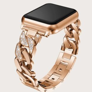 アップルウォッチ　キラキラ　メタルベルト　ステンレスベルト　ピンクゴールド