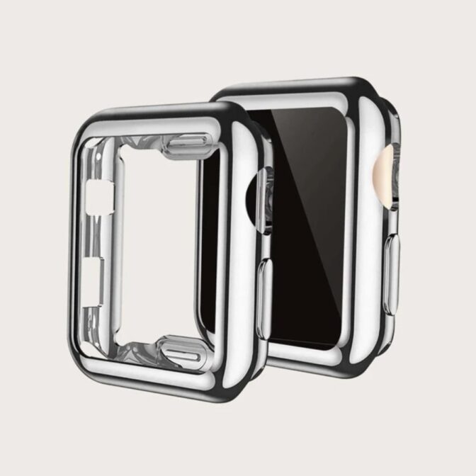 アップルウォッチ　カバー　銀　シルバー　TPU