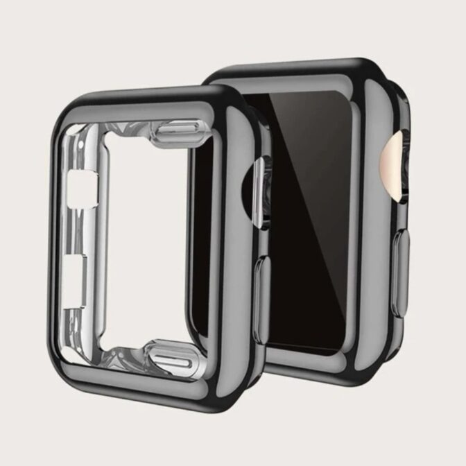 アップルウォッチ　カバー　黒　ブラック　TPU