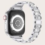 Apple Watch ベルト　アップルウォッチベルト　キラキラ　ステンレス　ストーン　シルバー