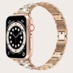 Apple Watch ベルト　アップルウォッチベルト　キラキラ　ステンレス　ストーン　ピンクゴールド