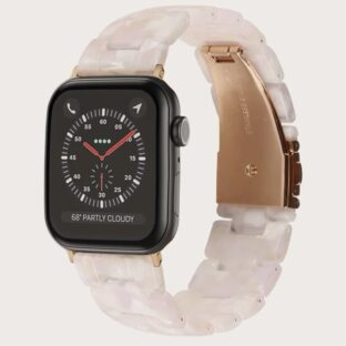 アップルウォッチ　軽やかバンド　プラスチック×ステンレス　ローズクォーツ