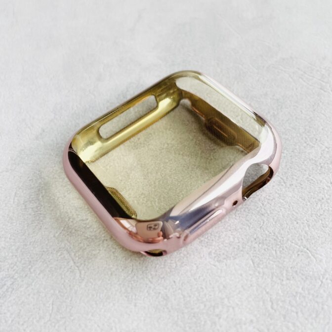 Apple Watch アップルウォッチ　全面カバー　メタリックカラー　TPU 　柔らか　ピンク