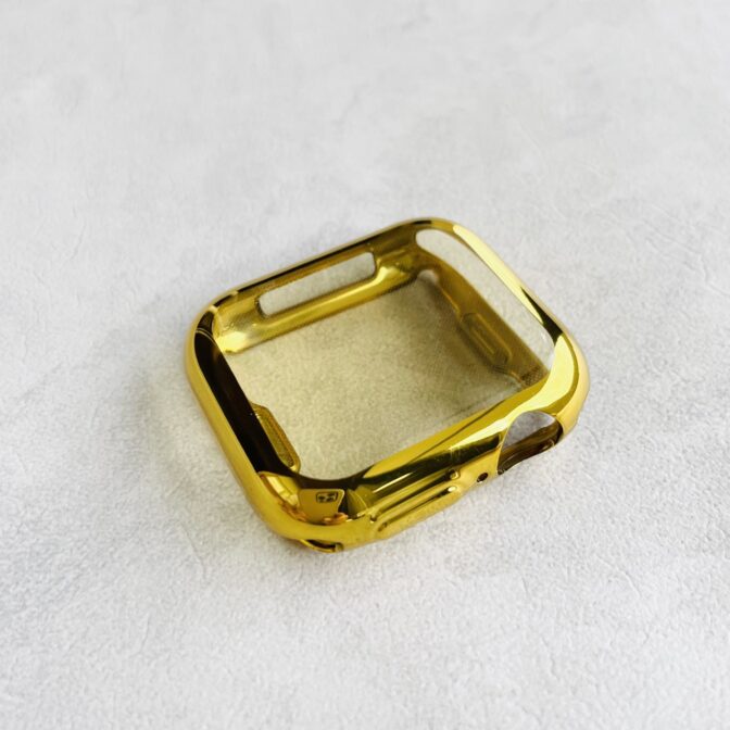 Apple Watch アップルウォッチ　全面カバー　メタリックカラー　TPU 　柔らか　ゴールド　金