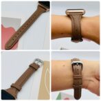 アップルウォッチ　バンド　細身　ココアブラウン