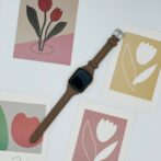 アップルウォッチ　バンド　細身　ココアブラウン