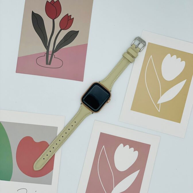 アップルウォッチ　バンド　細身　ホワイト