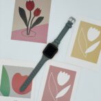 アップルウォッチ　バンド　細身　グレー