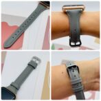 アップルウォッチ　バンド　細身　グレー