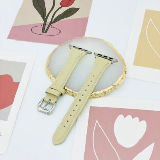 アップルウォッチ　細身レザーバンド　サンドベージュ