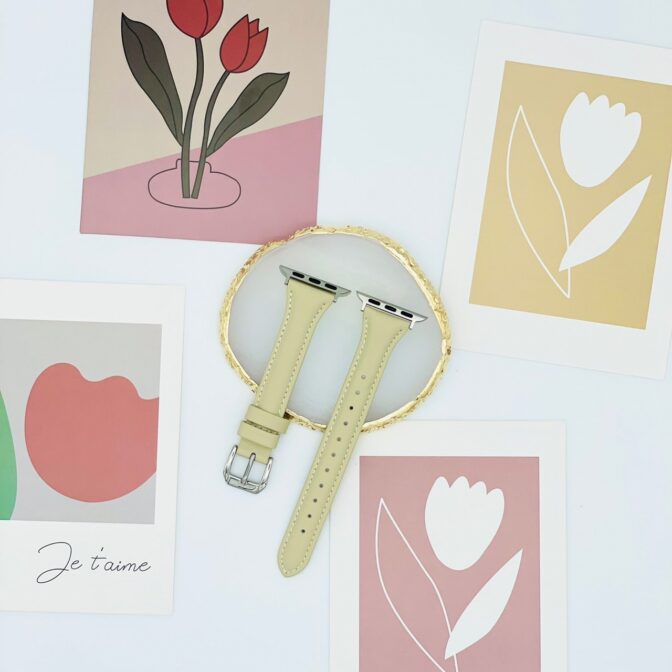 アップルウォッチ　バンド　細身　ホワイト