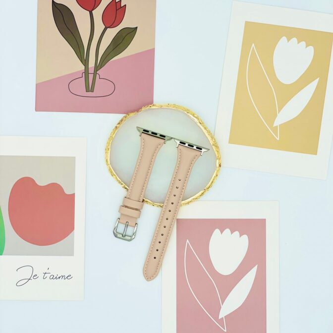 アップルウォッチ　バンド　細身　ピンク