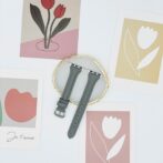 アップルウォッチ　バンド　細身　グレー