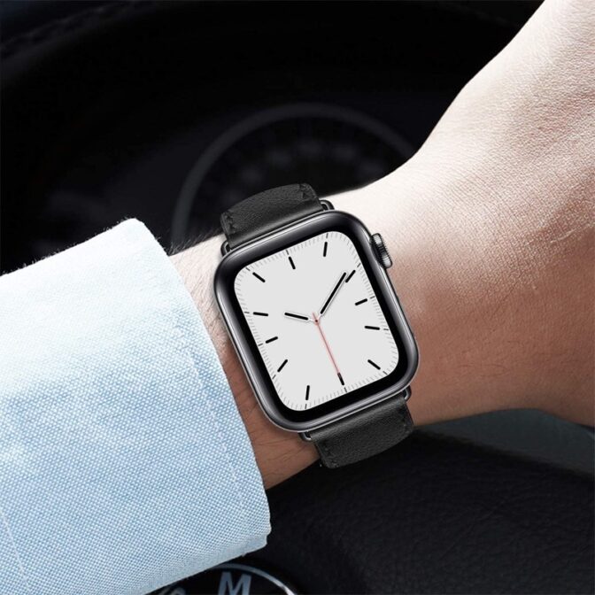 アップルウォッチ　本革ベルト　ブラック