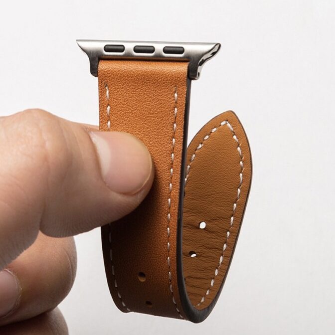 アップルウォッチ　本革ベルト　ブラウン